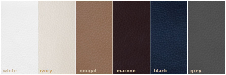 Faux leather colour samples